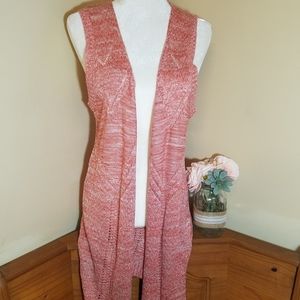 New Direction Long Sleeveless Cardigan Size M NWT